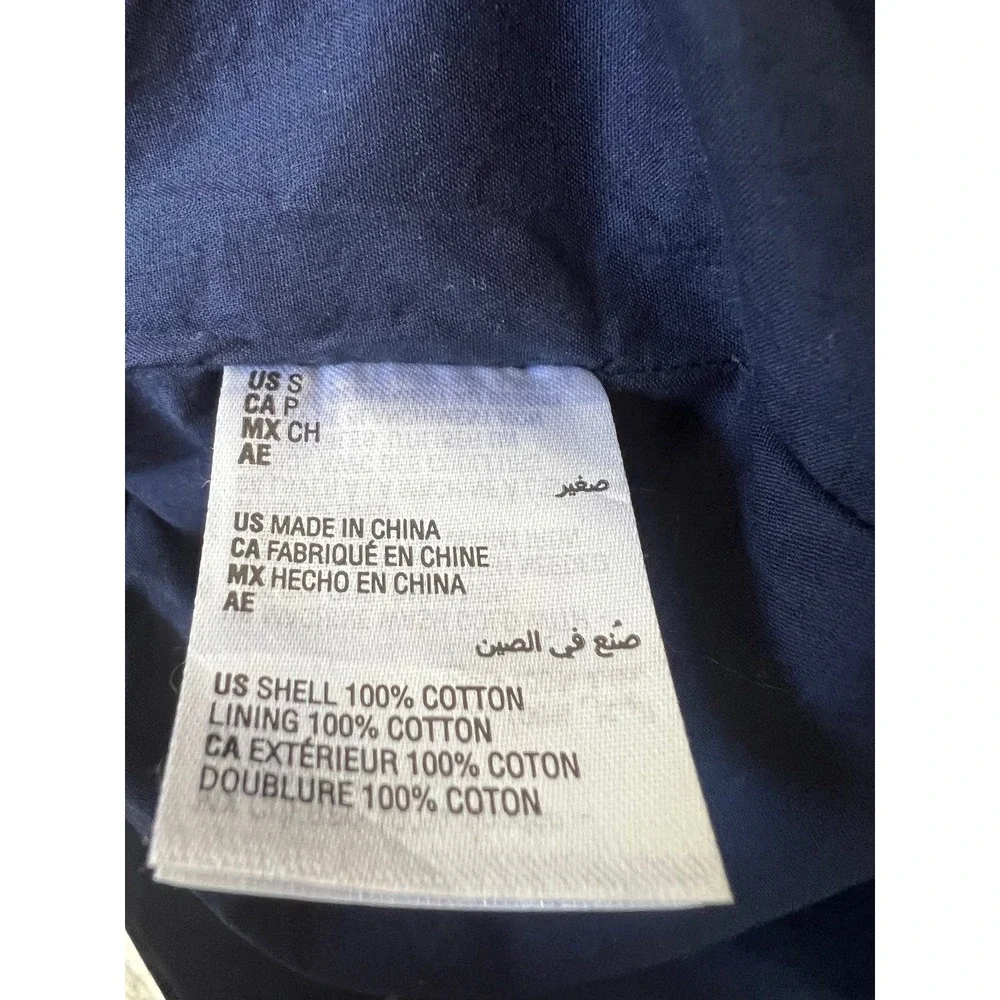 INC International Concepts Navy Blue Floral Patchwork Cotton Midi Dress Womens S - Picture 4 of 5